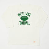 Warehouse 4063 'West Lake' 3/4 Sleeve Football Tee - Off White