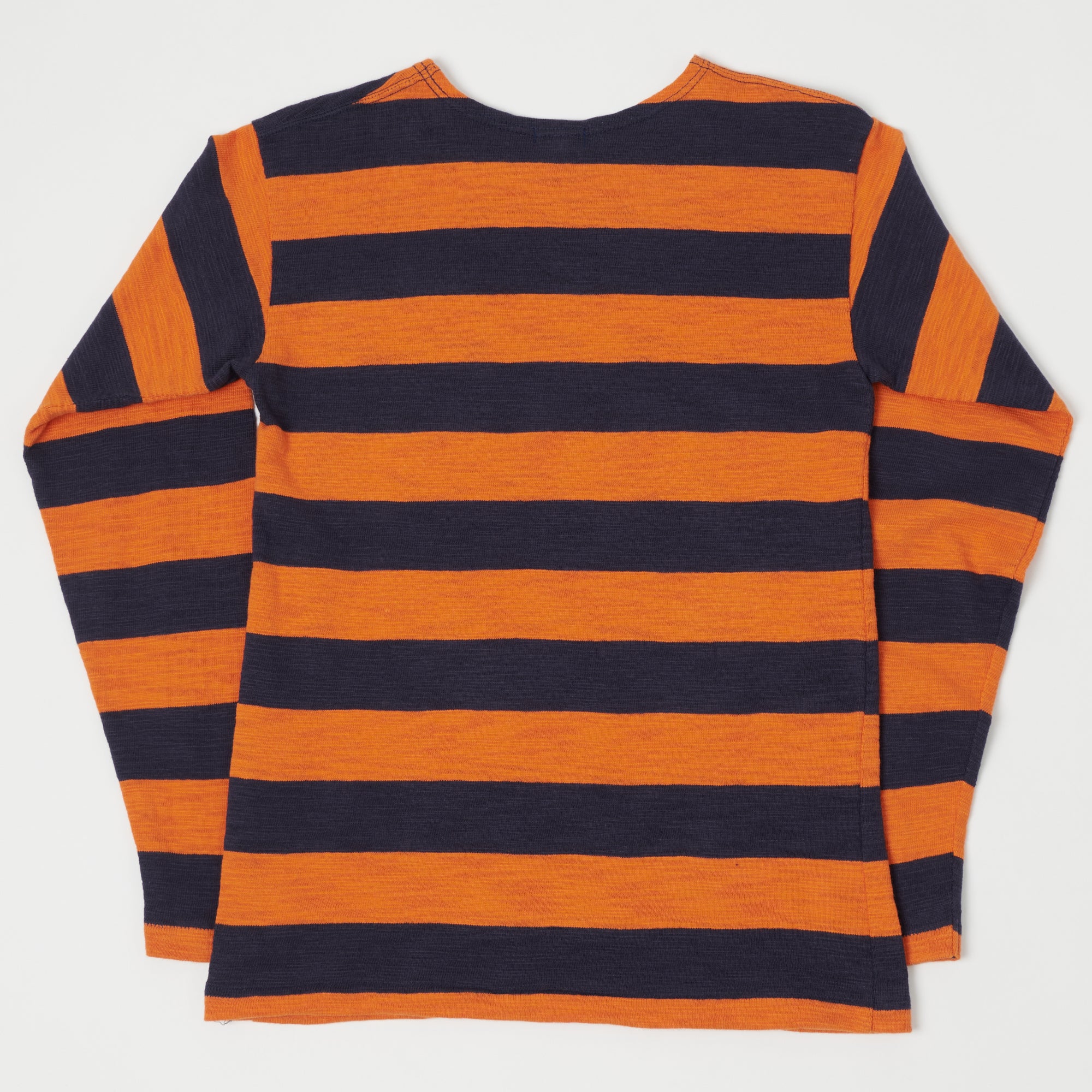 Warehouse & Co 4081 Duck Digger Border T-Shirt - Navy/Orange