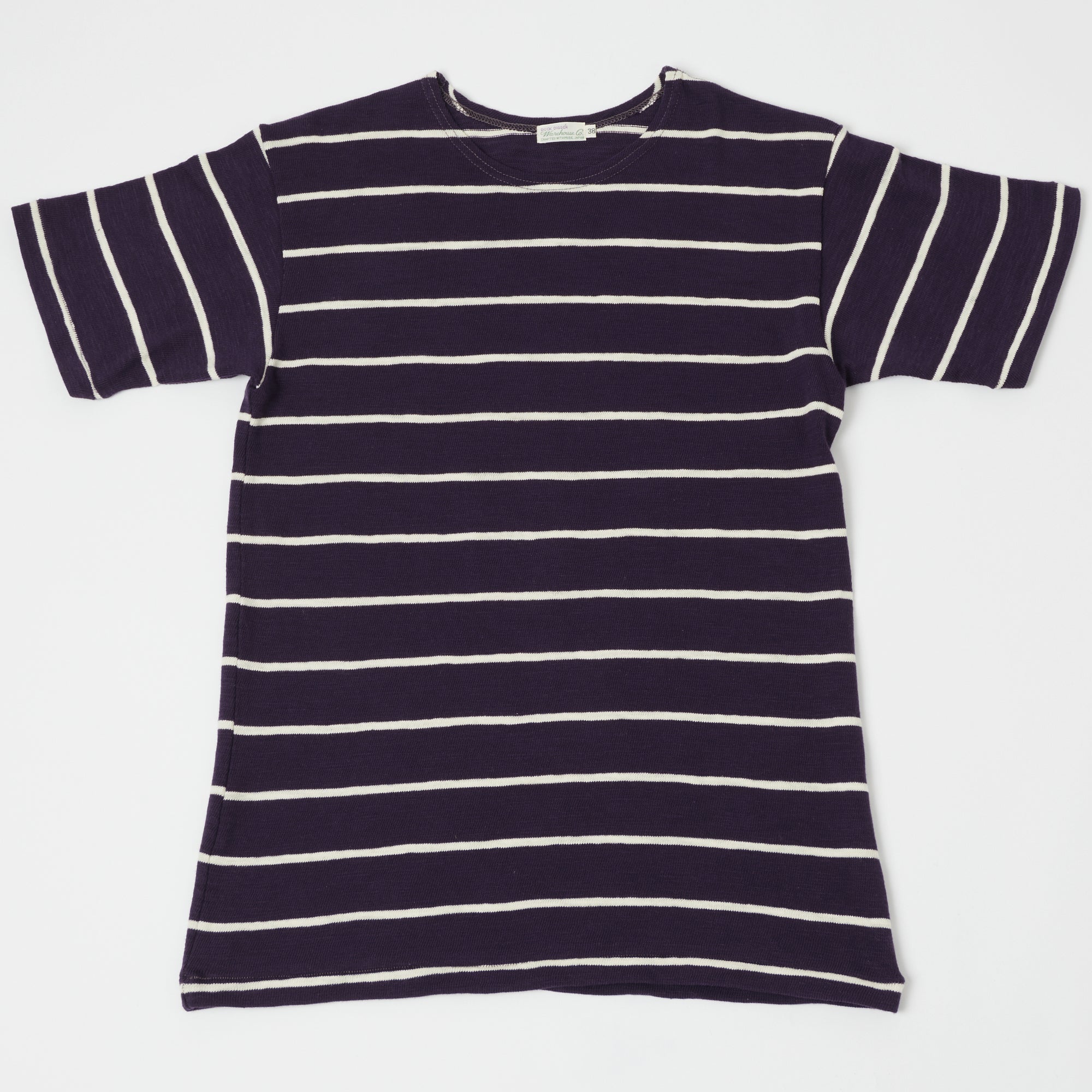 Warehouse & Co 4087 Duck Digger Stripe T-Shirt - Navy/Off White