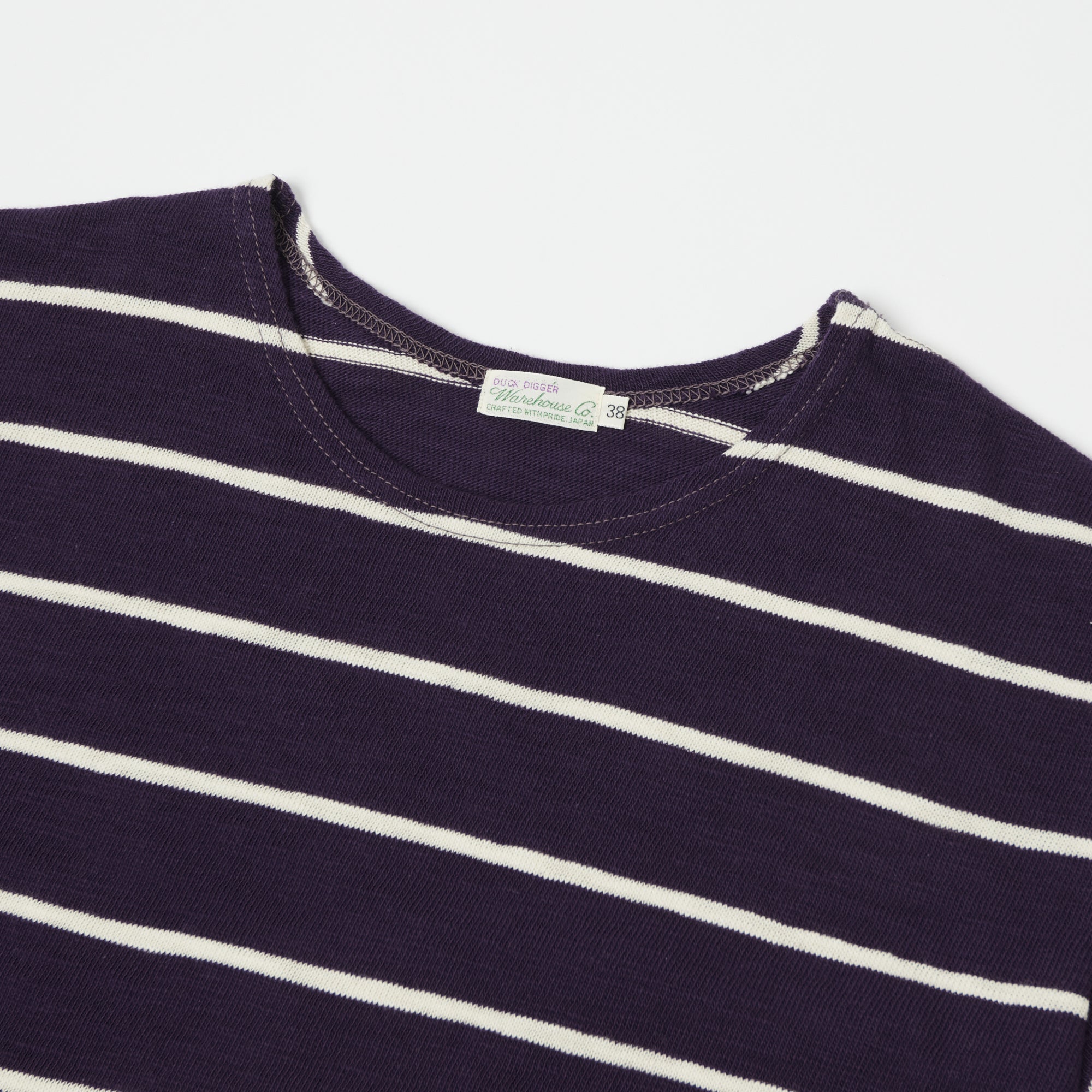 Warehouse & Co 4087 Duck Digger Stripe T-Shirt - Navy/Off White