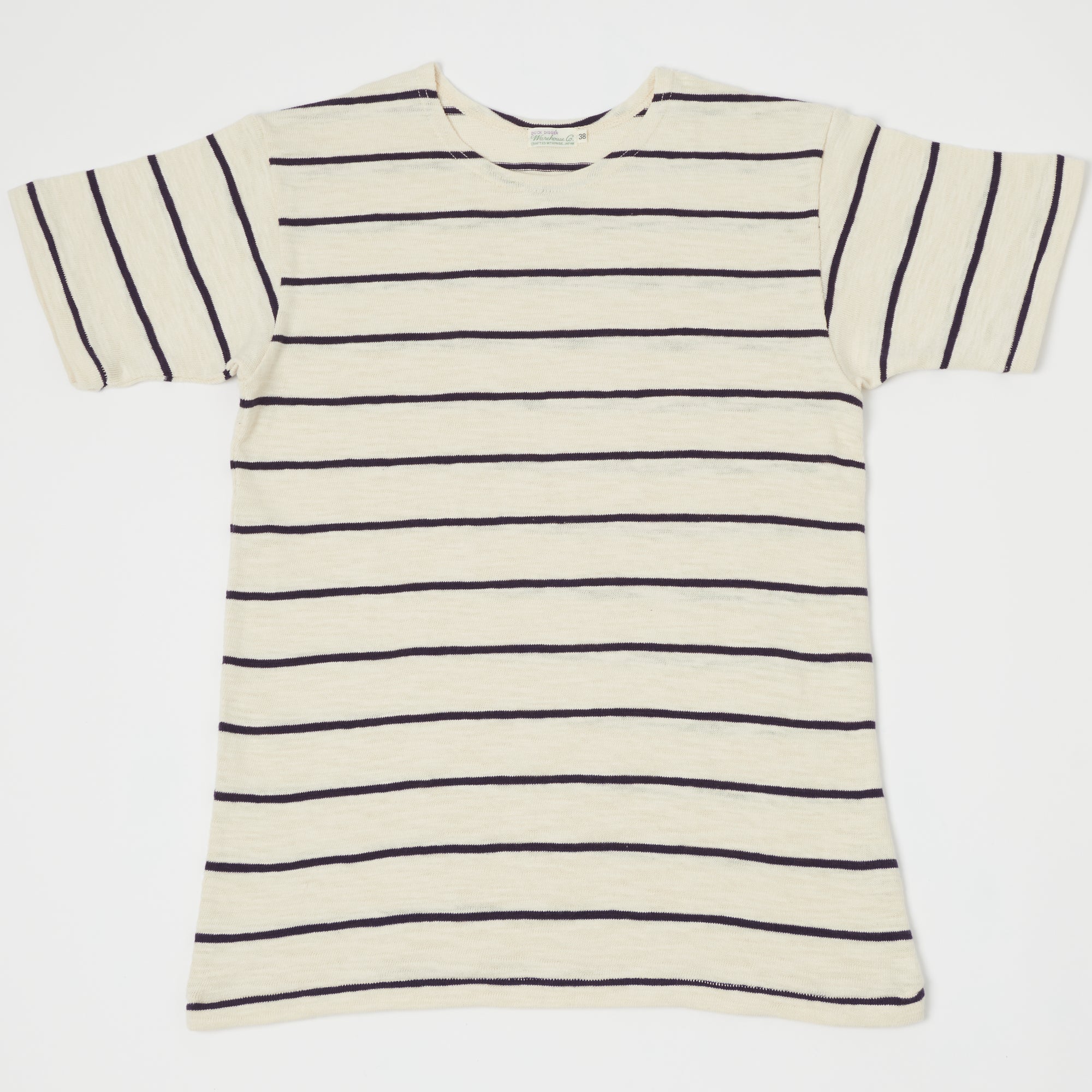Warehouse & Co 4087 Duck Digger Stripe T-Shirt - Off White/Navy