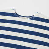 Warehouse 4094 S/S 1" Stripe Tee - Off White/Blue