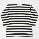 Warehouse 4095 3/4 Sleeve Stripe Tee - Off White/Black