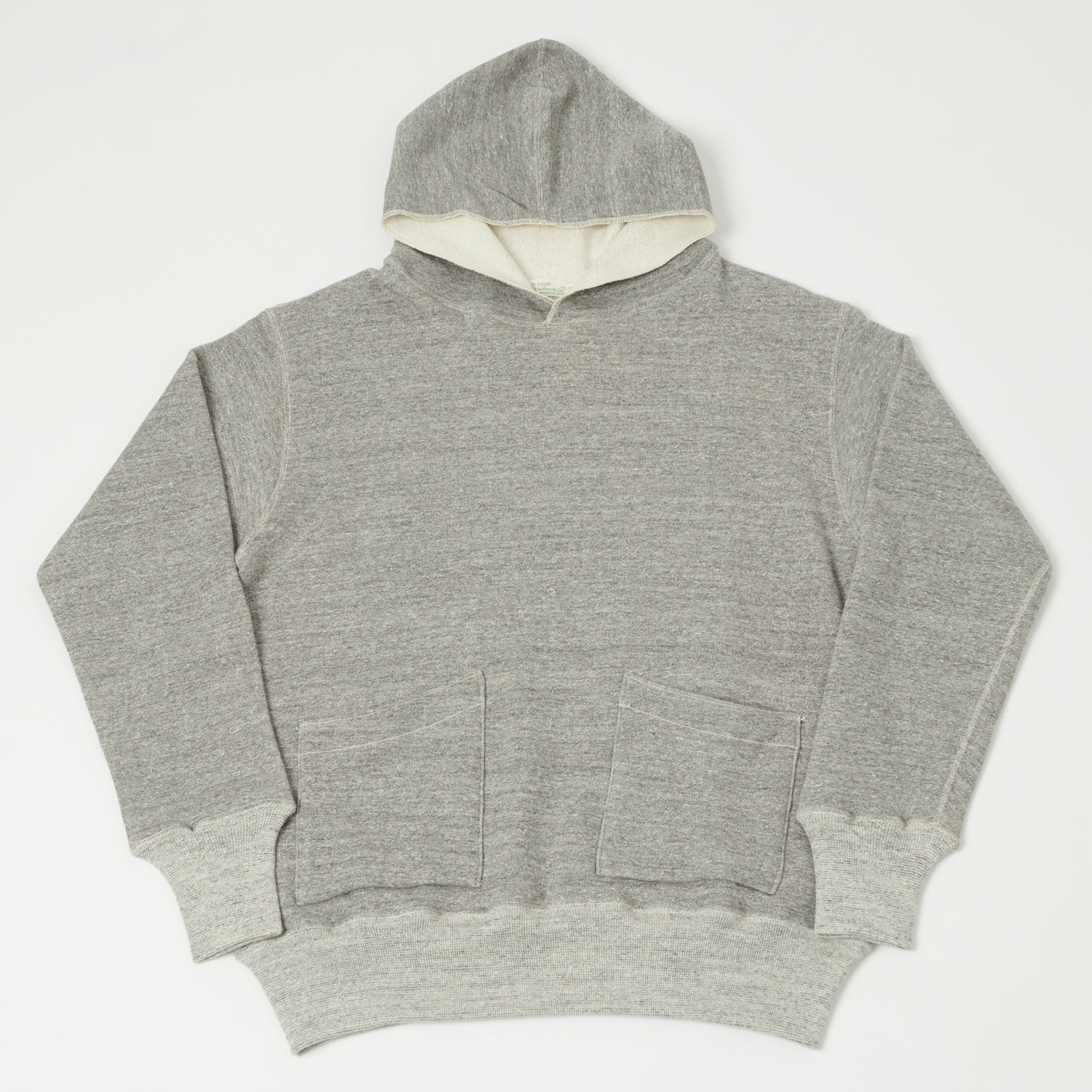 Warehouse & Co 453 Two Pocket Hooded Sweatshirt - Heather Grey