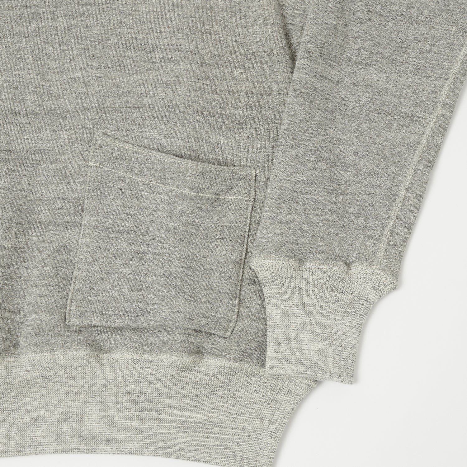 Warehouse & Co 453 Two Pocket Hooded Sweatshirt - Heather Grey