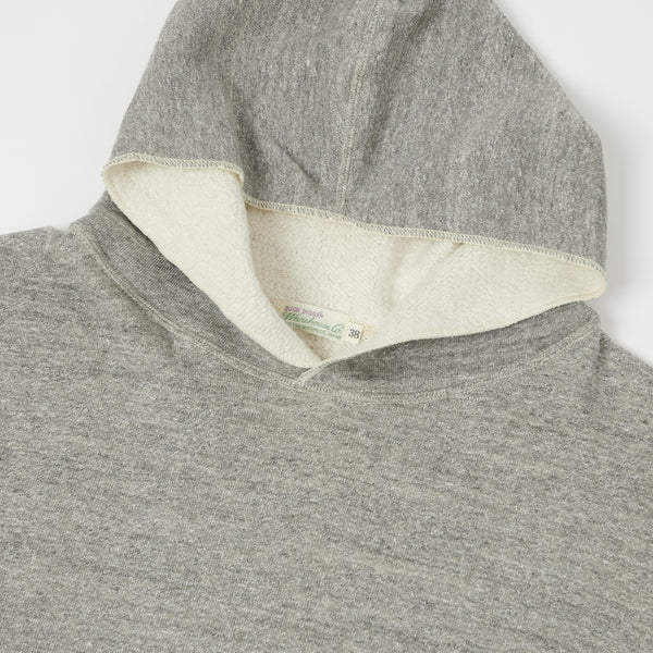 Warehouse 453 Two Pocket Set-In Hooded Sweatshirt - Heather Grey