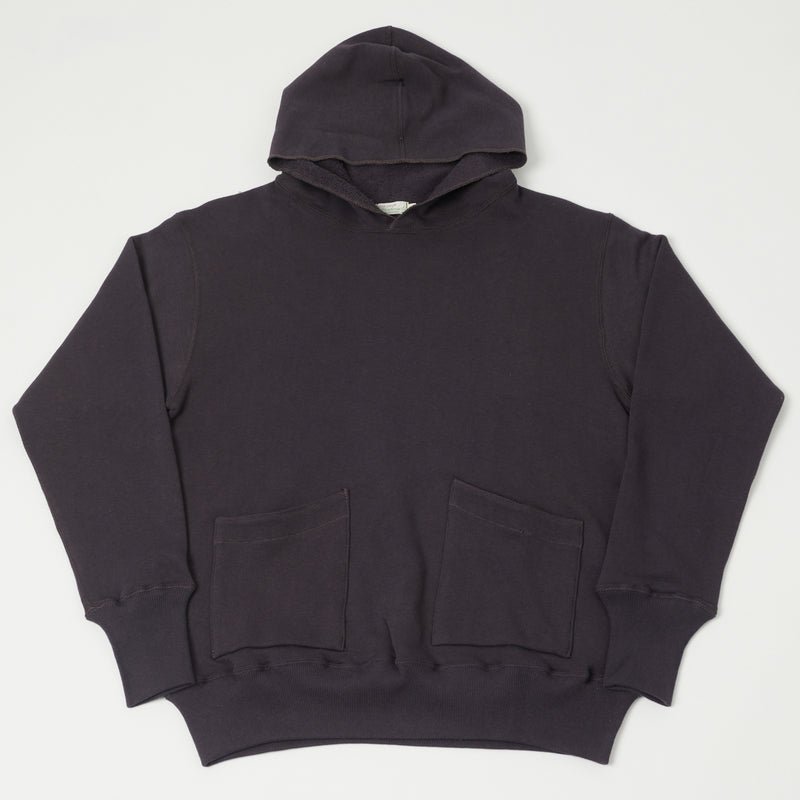 Warehouse 453 Two Pocket Set-In Hooded Sweatshirt - Dark Navy