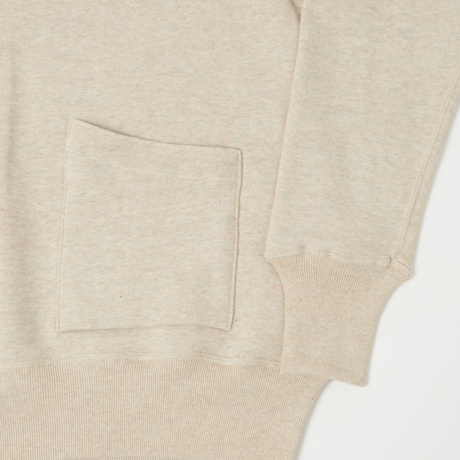 Warehouse & Co 453 Two Pocket Hooded Sweatshirt - Oatmeal