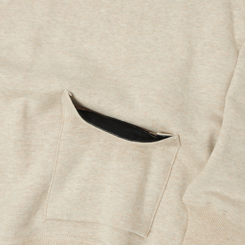 Warehouse 453 Two Pocket Set-In Hooded Sweatshirt - Oatmeal