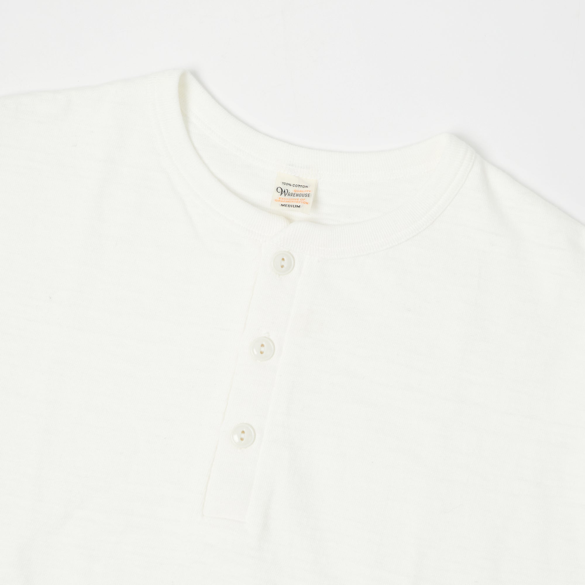 Warehouse & Co 4601 Henley T-Shirt - Off White