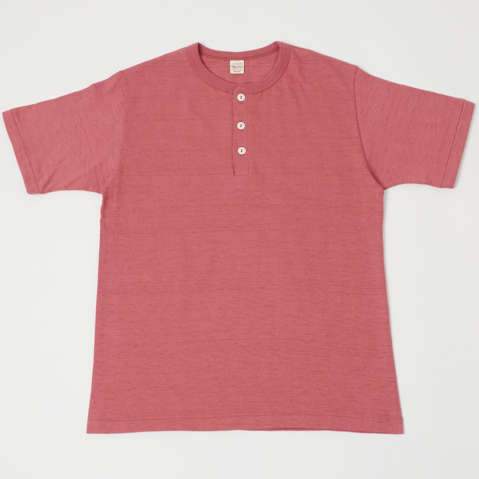 Warehouse & Co 4601 Henley T-Shirt - Faded Red