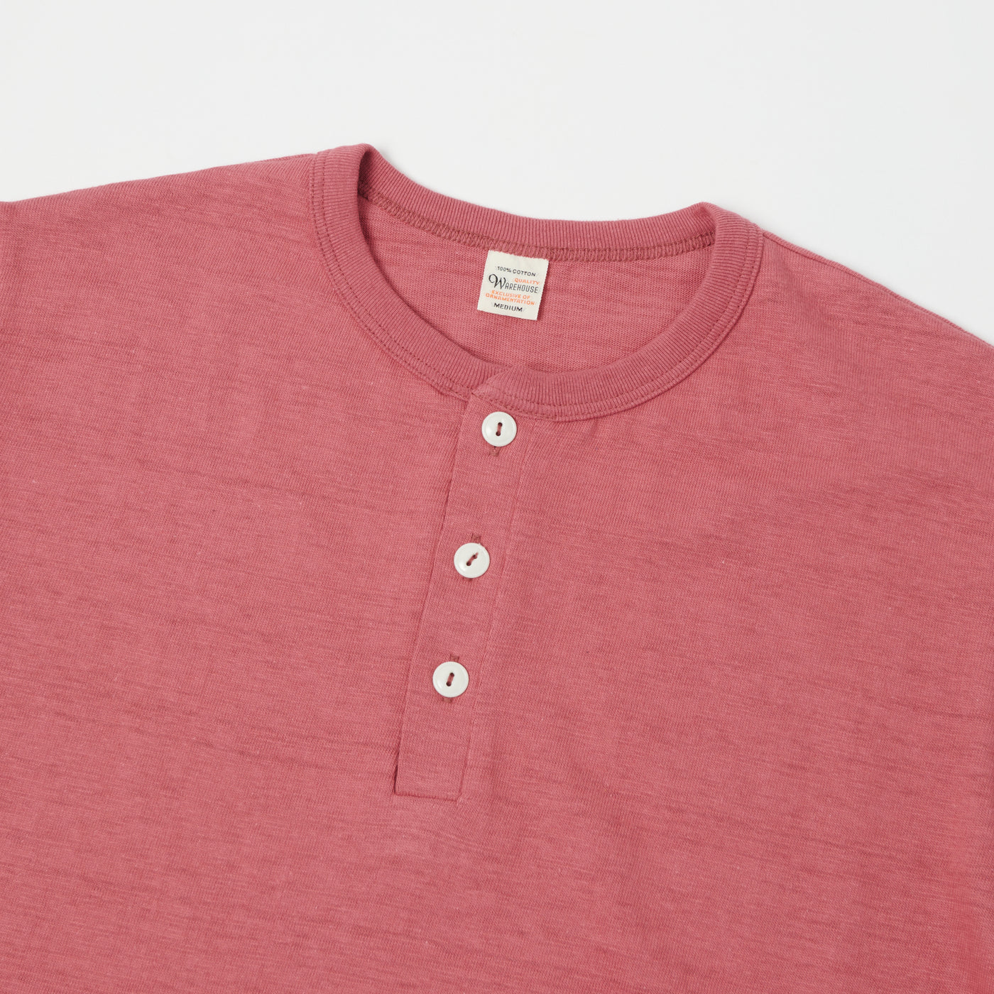 Warehouse & Co 4601 Henley T-Shirt - Faded Red
