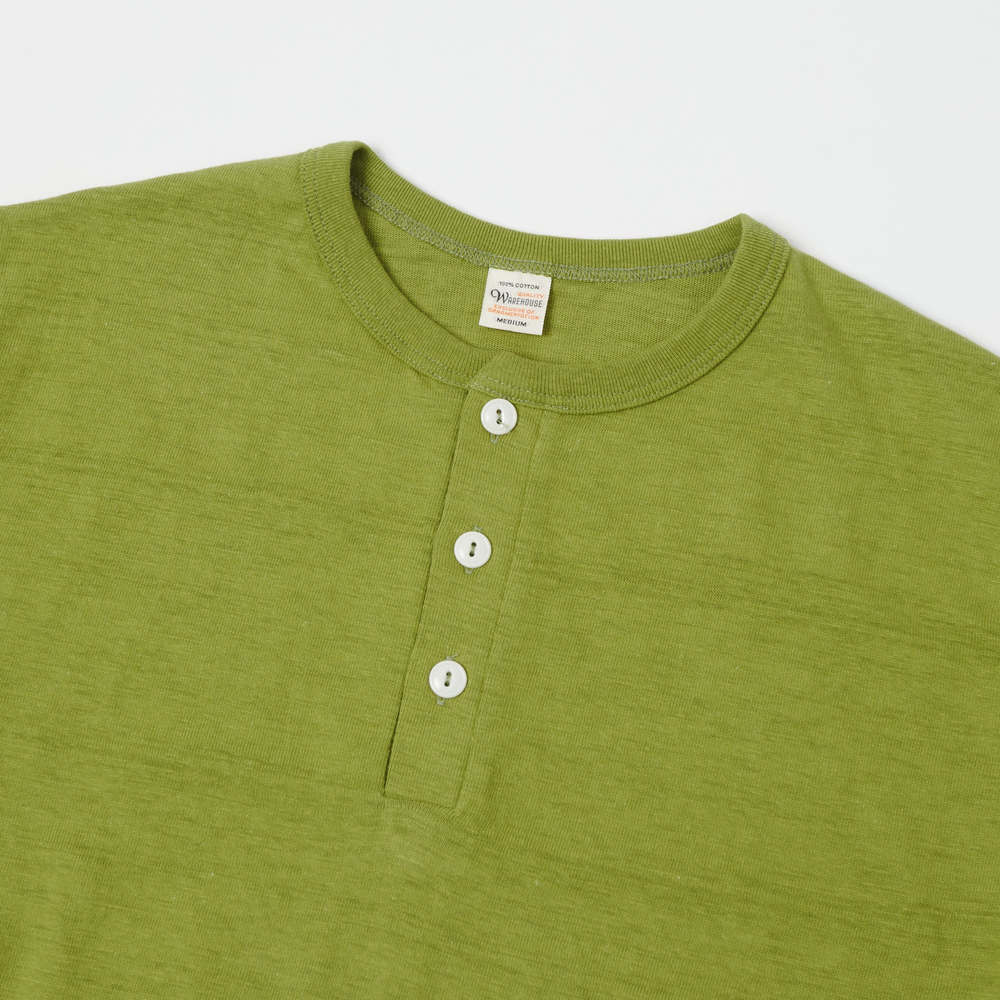 Warehouse & Co 4601 Henley T-Shirt - Grass Green
