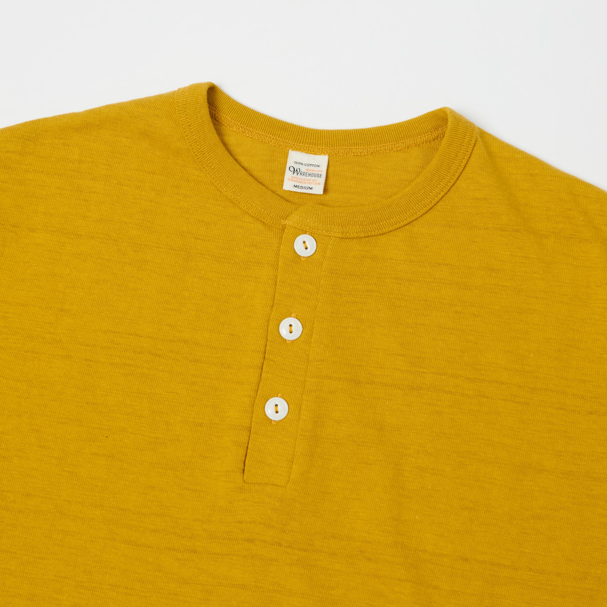 Warehouse & Co 4601 Henley T-Shirt - Mustard