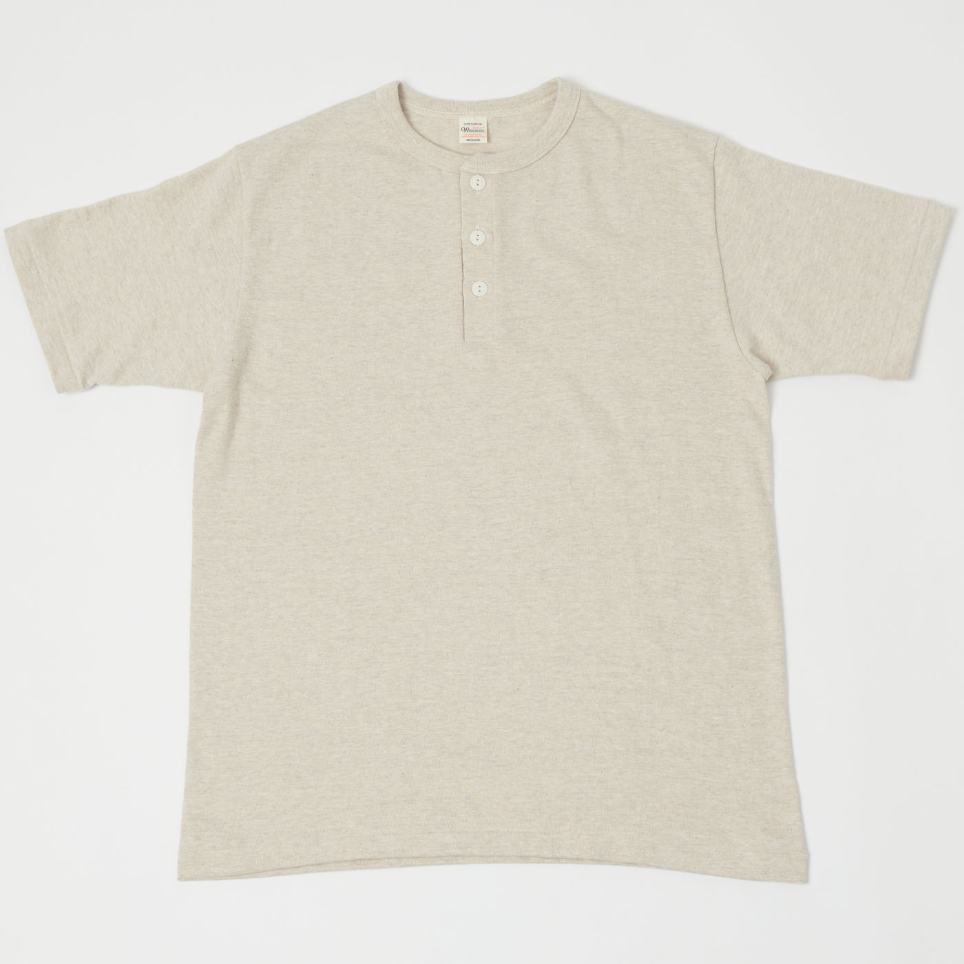 Warehouse & Co 4601 Henley T-Shirt - Oatmeal