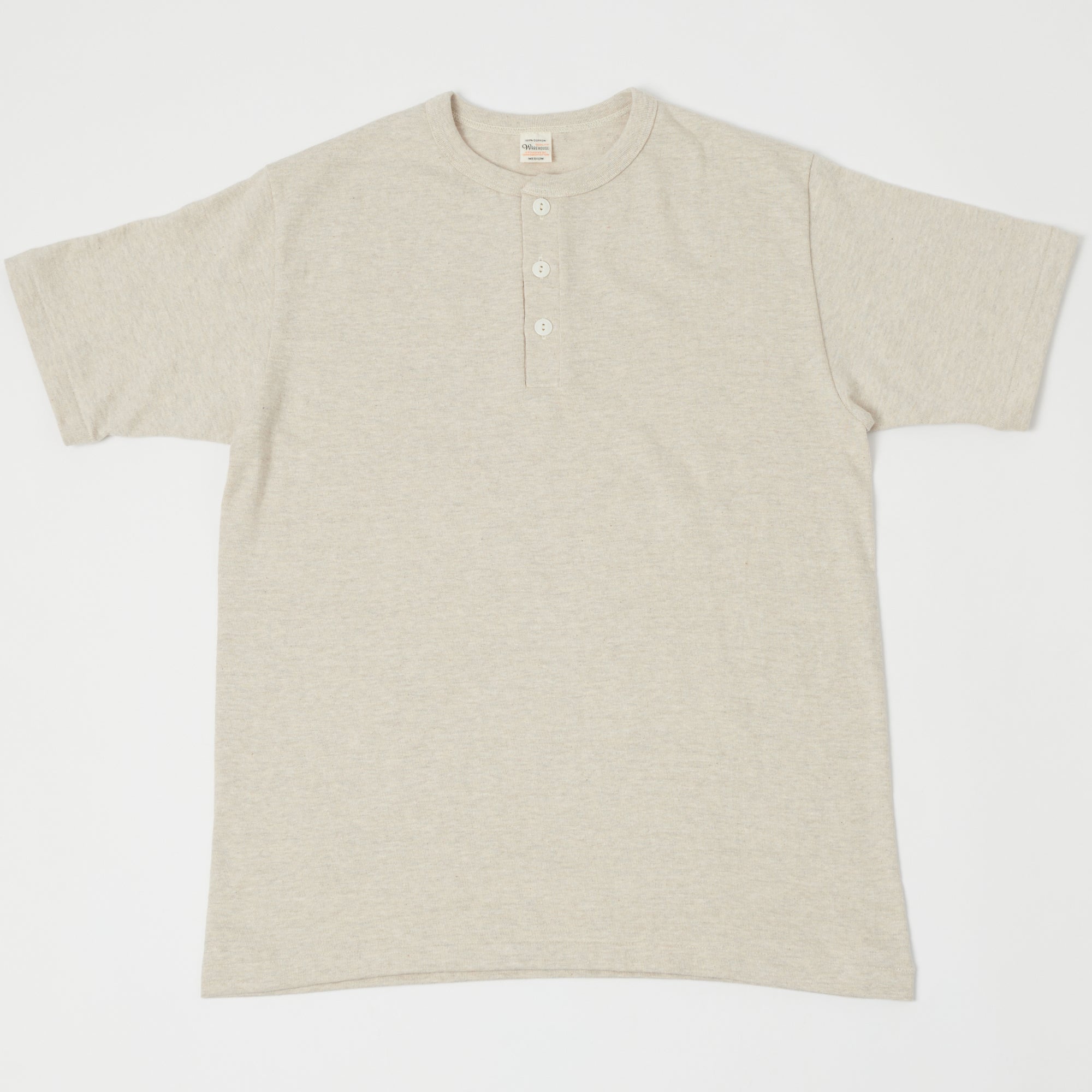 Warehouse & Co 4601 Henley T-Shirt - Oatmeal