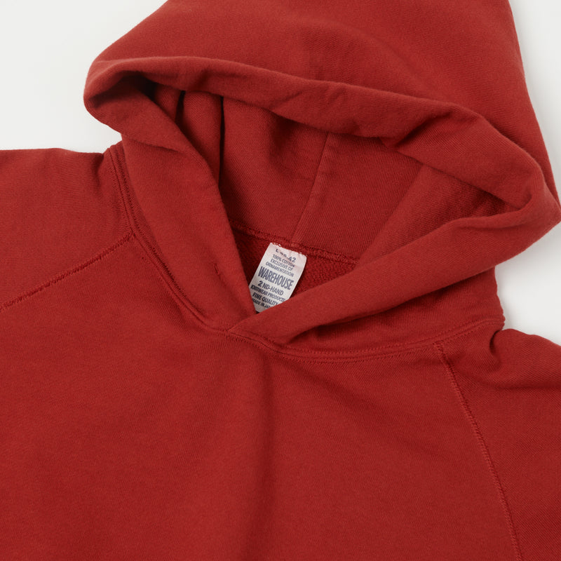Warehouse 462 Plain Hooded Sweatshirt - Red