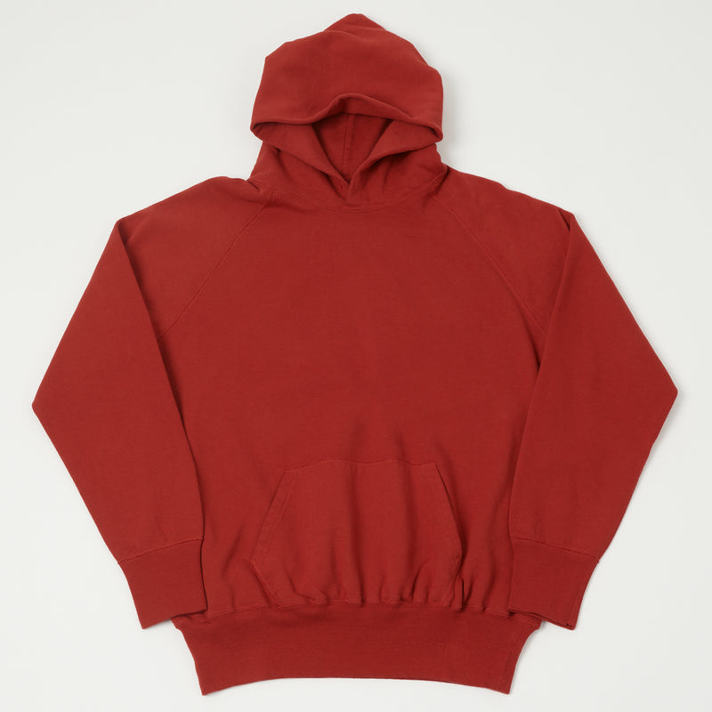 Warehouse 462 Plain Hooded Sweatshirt - Red