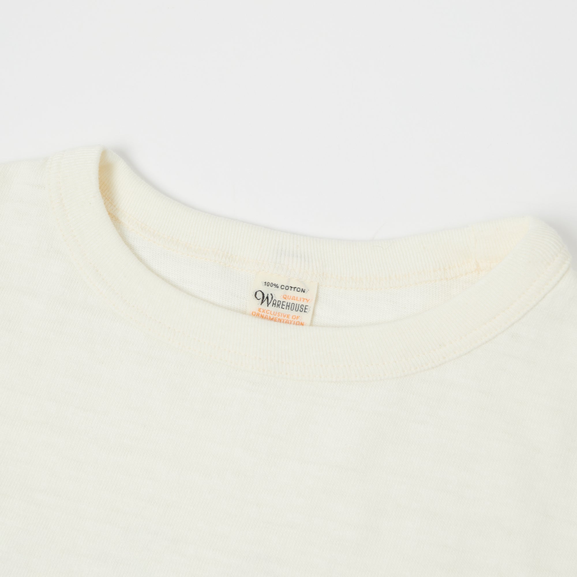 Warehouse & Co 4800 Baseball T-Shirt - Cream/Navy