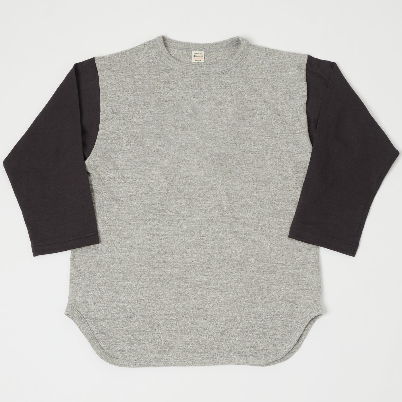 Warehouse & Co 4800 Baseball T-Shirt - Heather Grey/Black