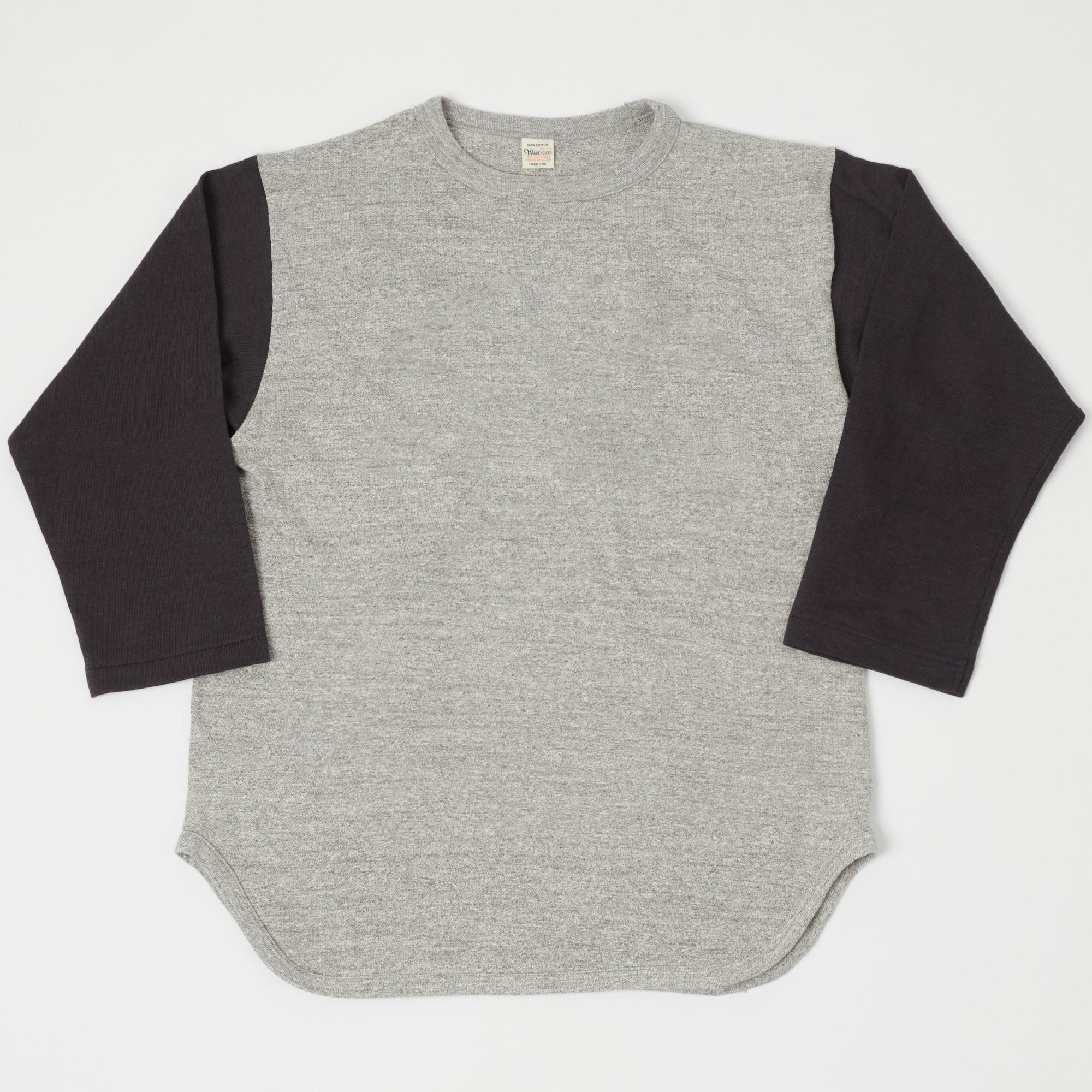 Warehouse & Co 4800 Baseball T-Shirt - Heather Grey/Black