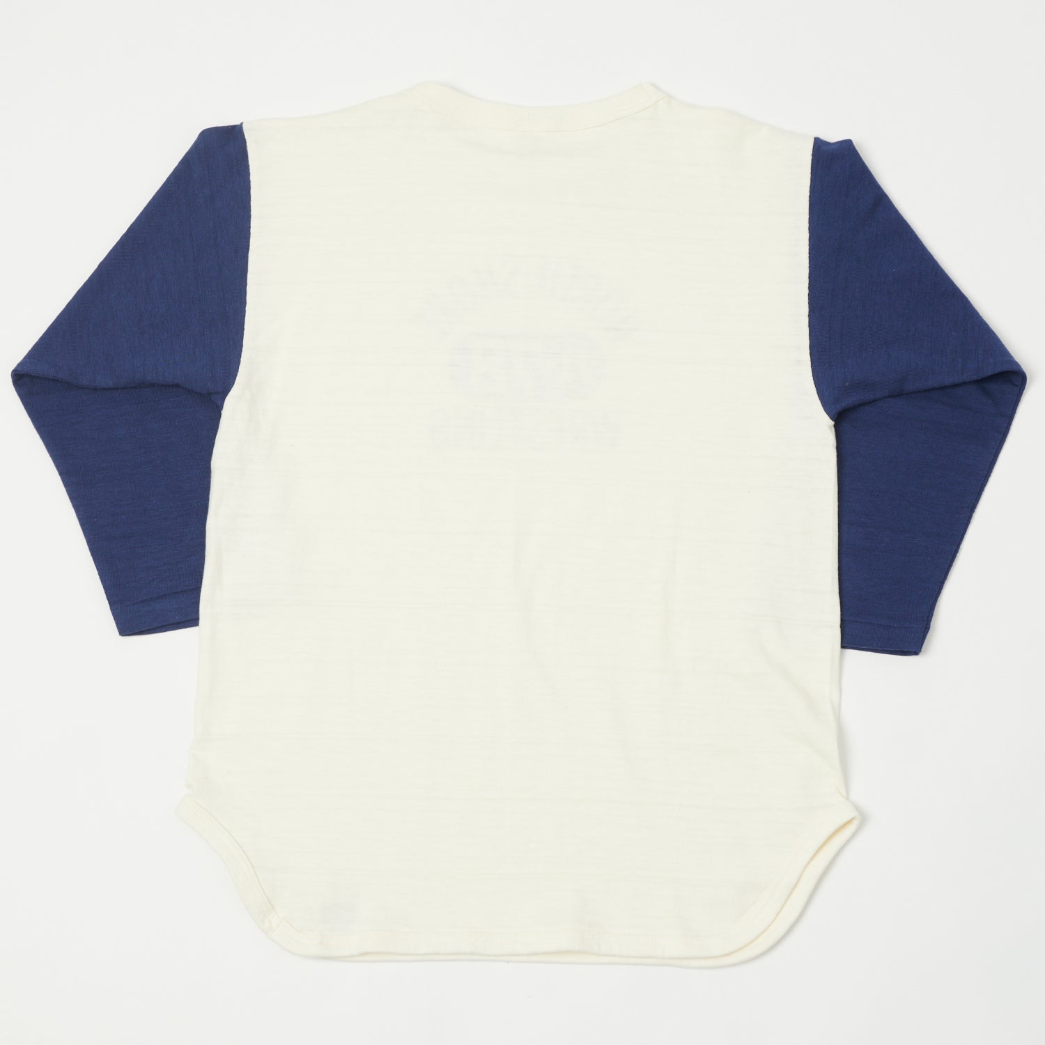 Warehouse & Co 4800 'North Shore' Baseball T-Shirt - Cream/Navy