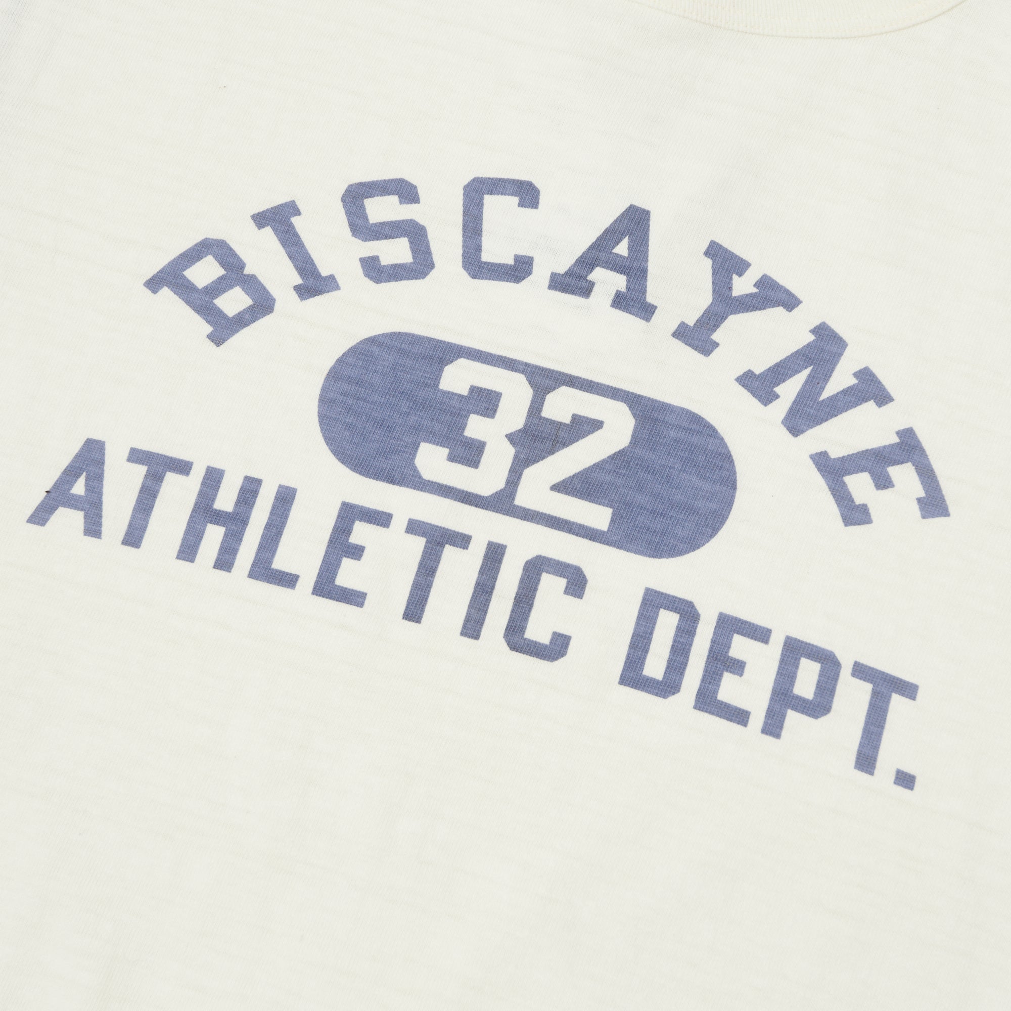 Warehouse & Co 4800 'Biscayne' Baseball T-Shirt - Cream/Bordeaux