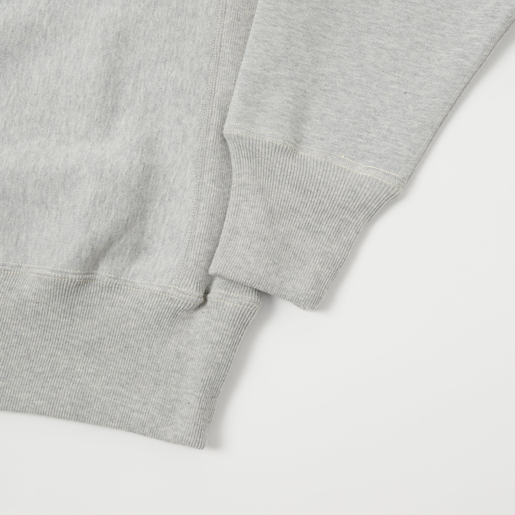 Warehouse & Co 483 Reverse Weave Sweatshirt - Heather Grey