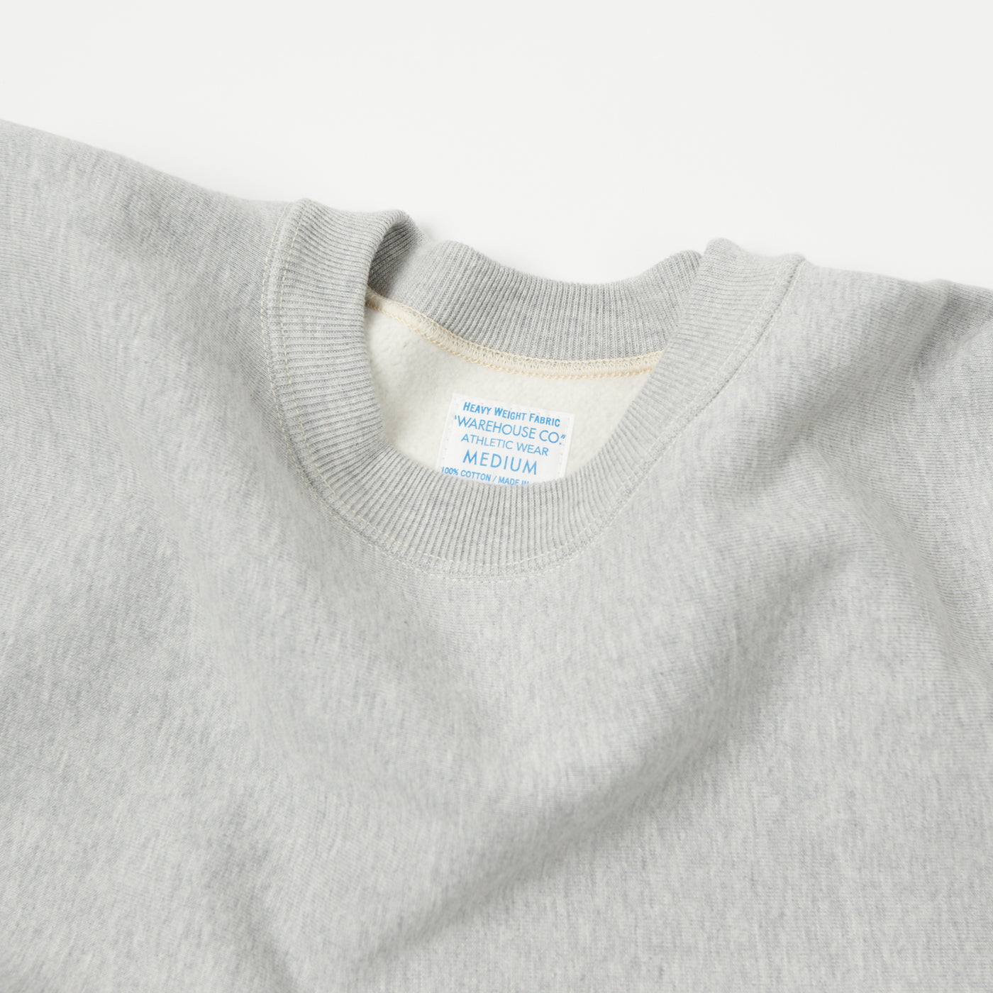 Warehouse & Co 483 Reverse Weave Sweatshirt - Heather Grey