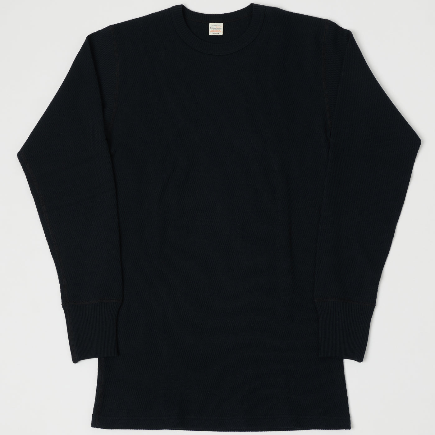 Warehouse & Co 5903 Waffle Knit Thermal T-Shirt - Black