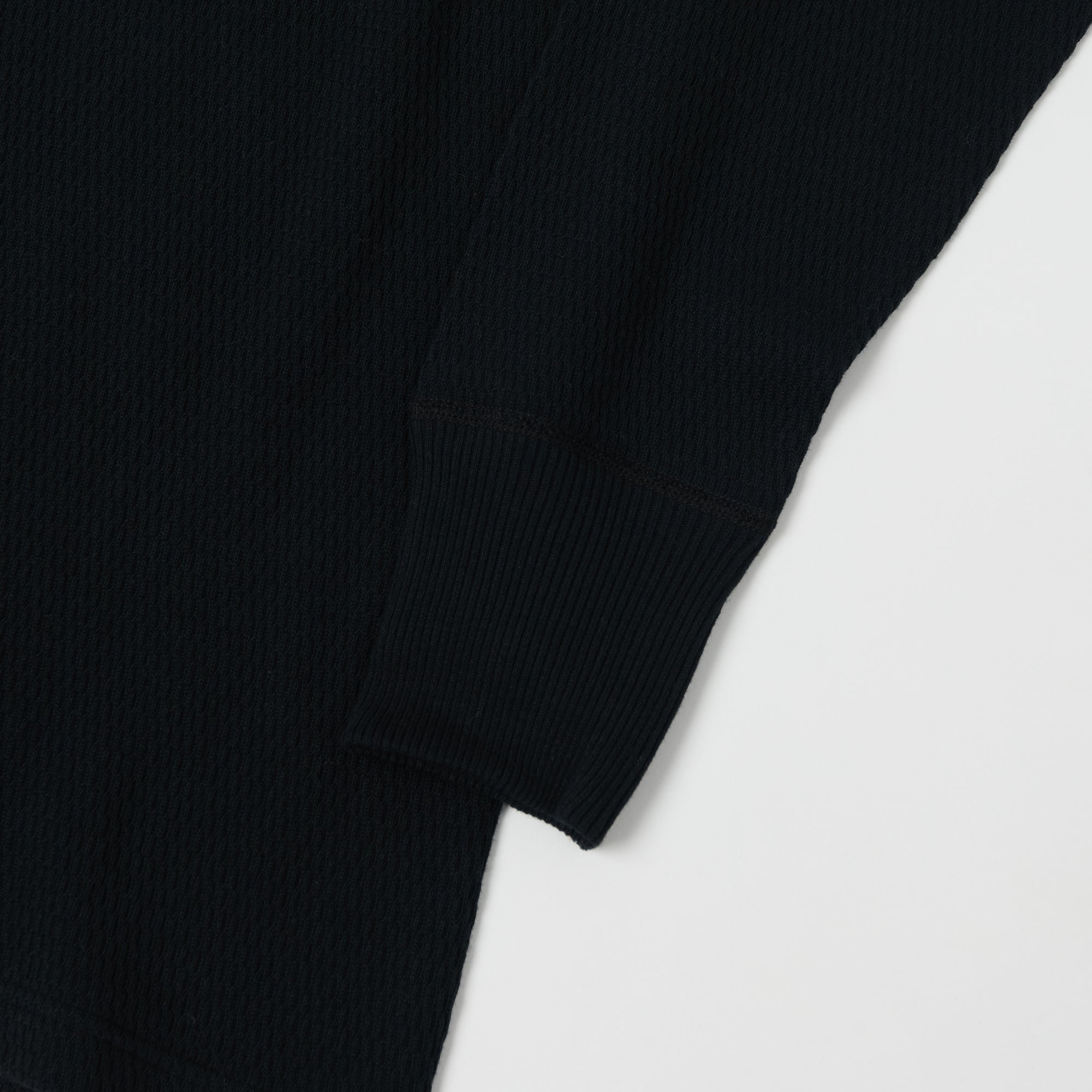 Warehouse & Co 5903 Waffle Knit Thermal T-Shirt - Black