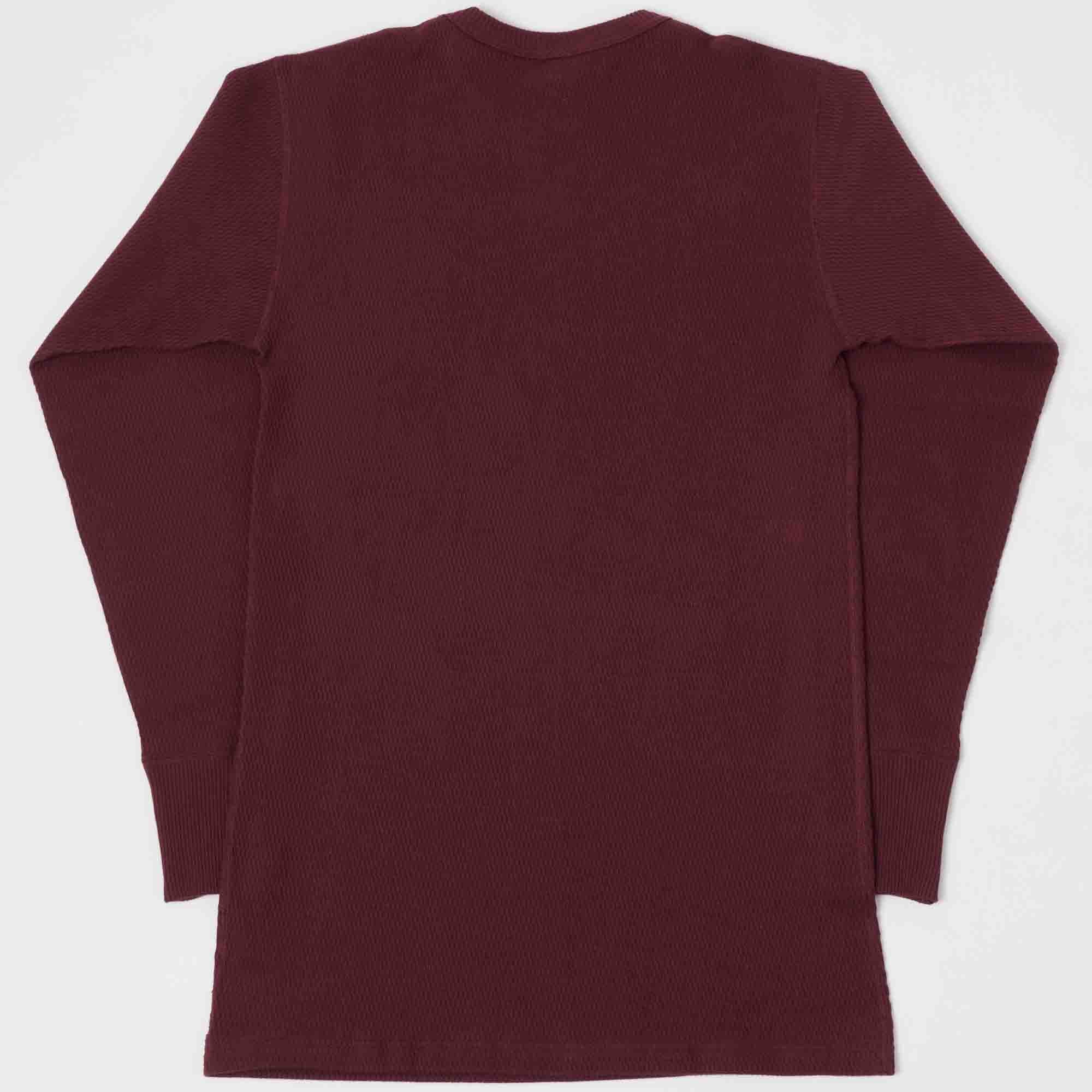 Warehouse & Co 5903 Waffle Knit Thermal T-Shirt - Bordeaux