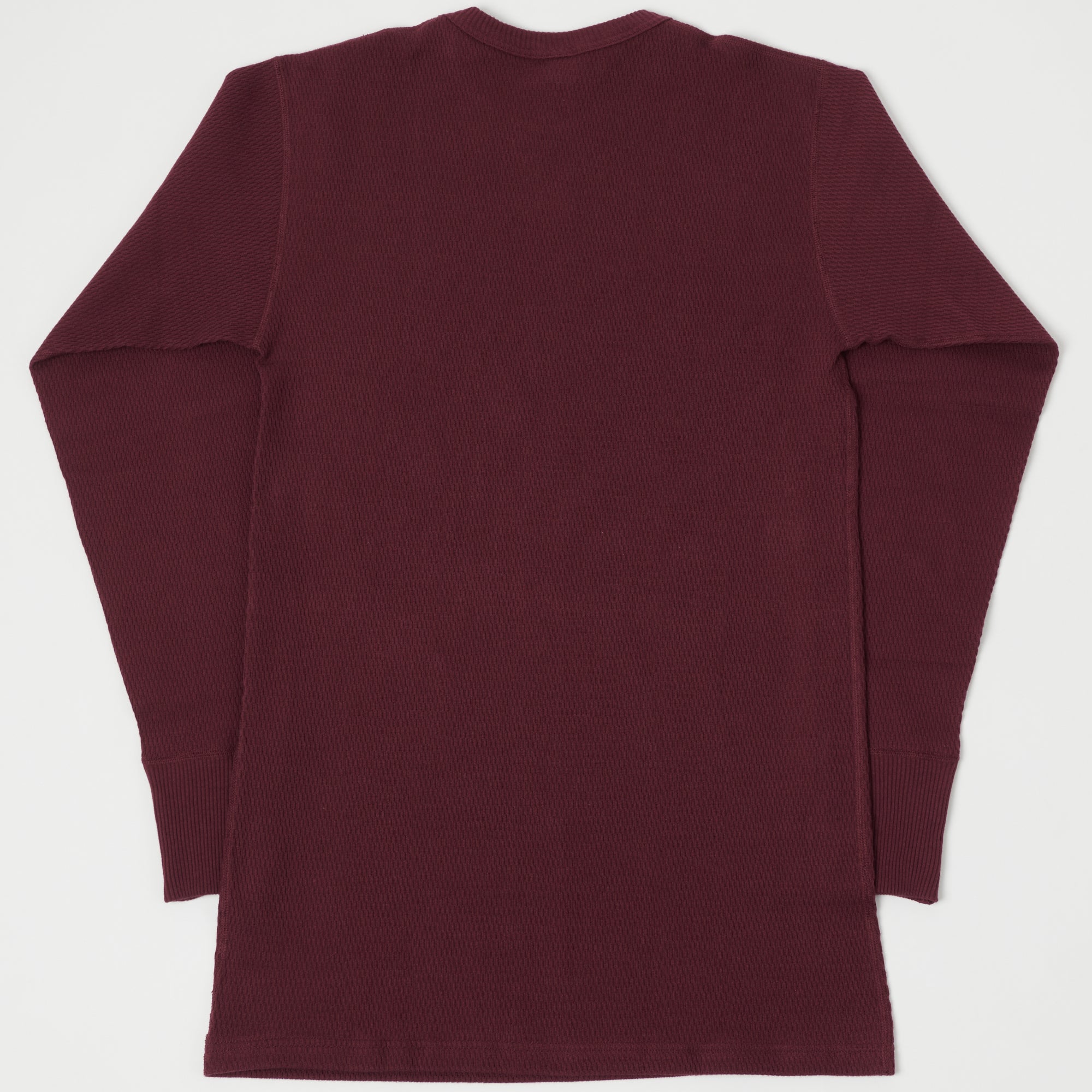 Warehouse & Co 5903 Waffle Knit Thermal T-Shirt - Bordeaux