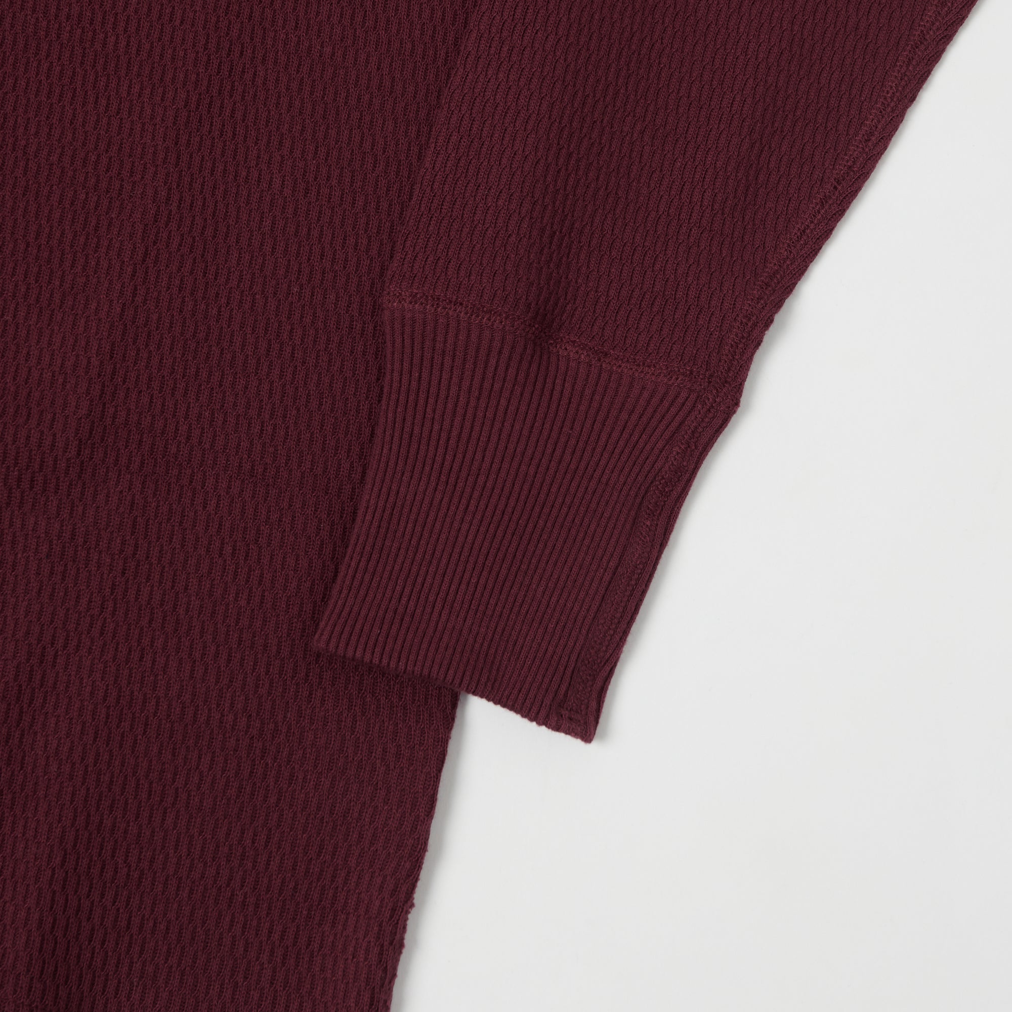 Warehouse & Co 5903 Waffle Knit Thermal T-Shirt - Bordeaux