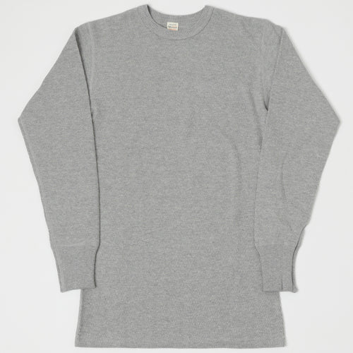 Warehouse & Co 5903 Waffle Knit Thermal T-Shirt - Heather Grey