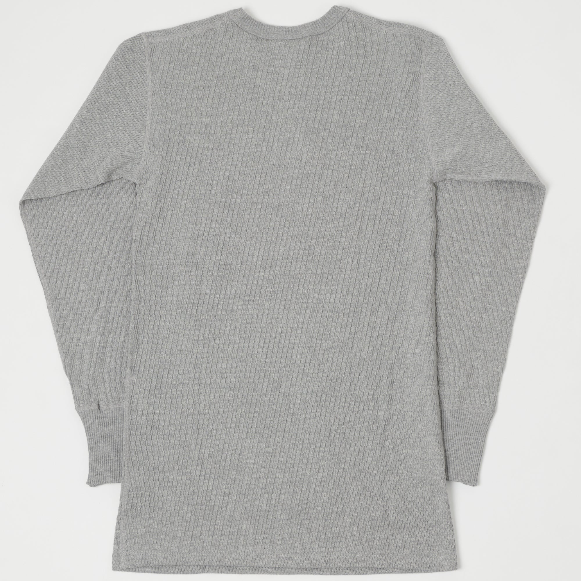 Warehouse & Co 5903 Waffle Knit Thermal T-Shirt - Heather Grey