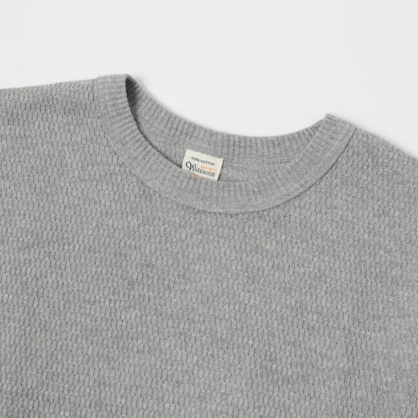 Warehouse & Co 5903 Waffle Knit Thermal T-Shirt - Heather Grey