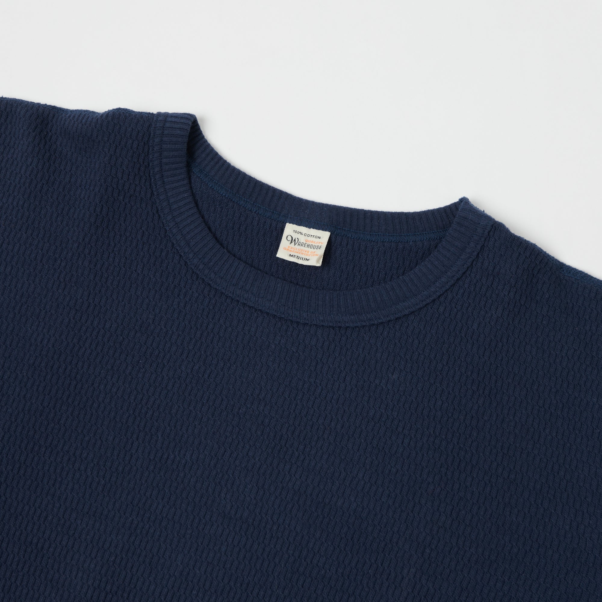 Warehouse & Co 5903 Waffle Knit Thermal T-Shirt - Navy