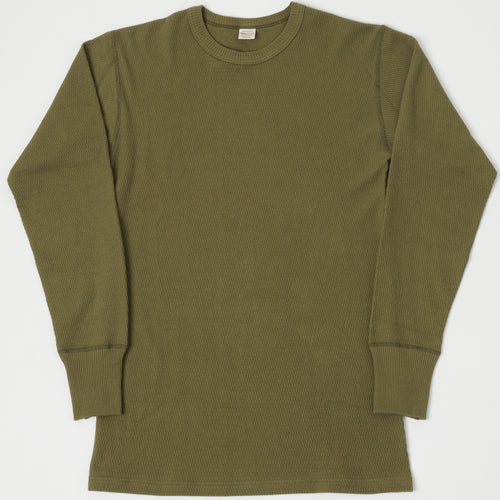 Warehouse & Co 5903 Waffle Knit Thermal T-Shirt - Olive Drab