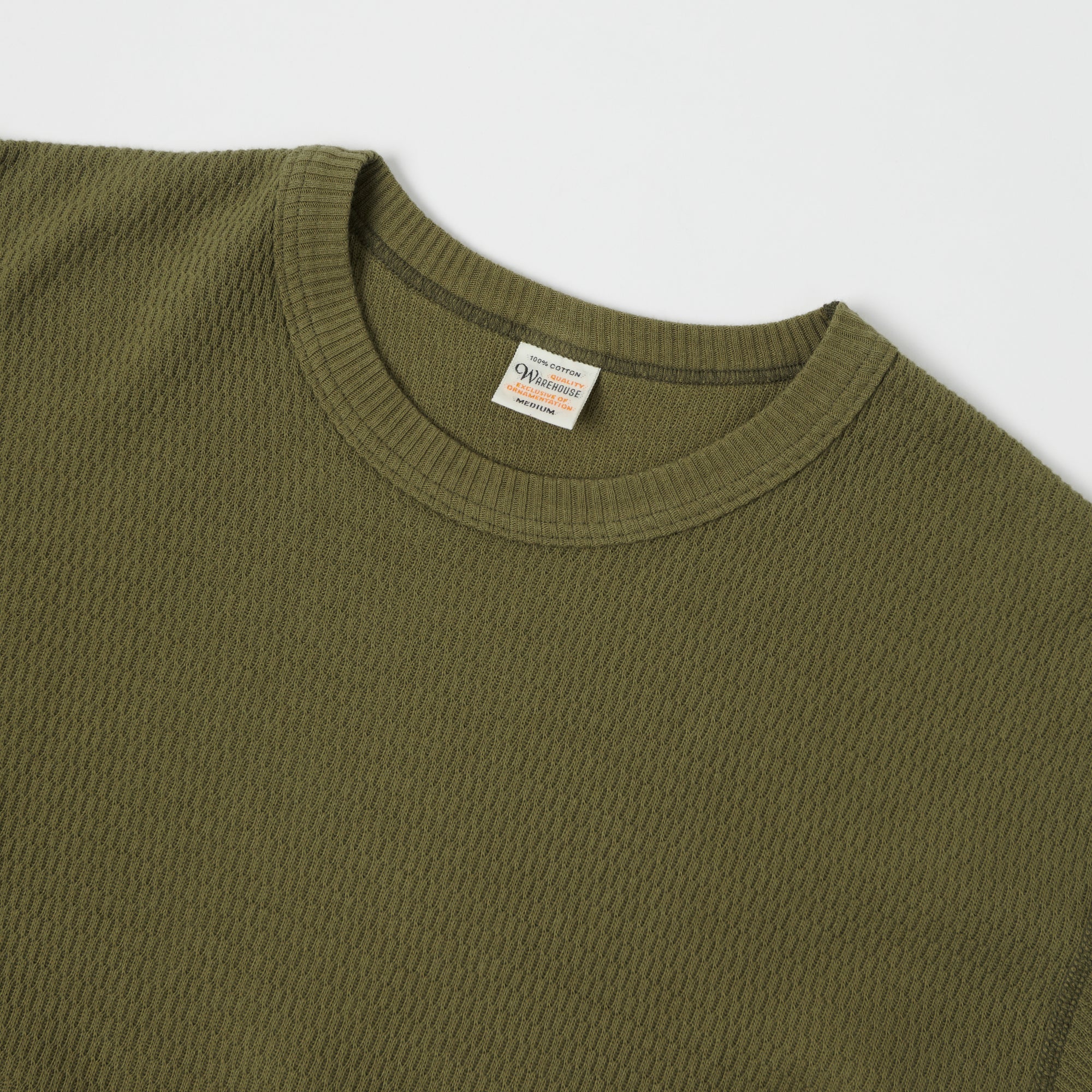 Warehouse & Co 5903 Waffle Knit Thermal T-Shirt - Olive Drab