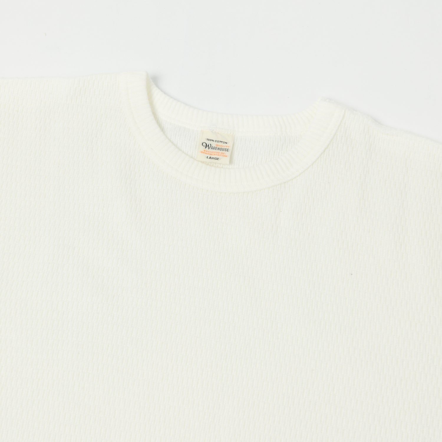 Warehouse & Co 5903 Waffle Knit Thermal T-Shirt - Off White