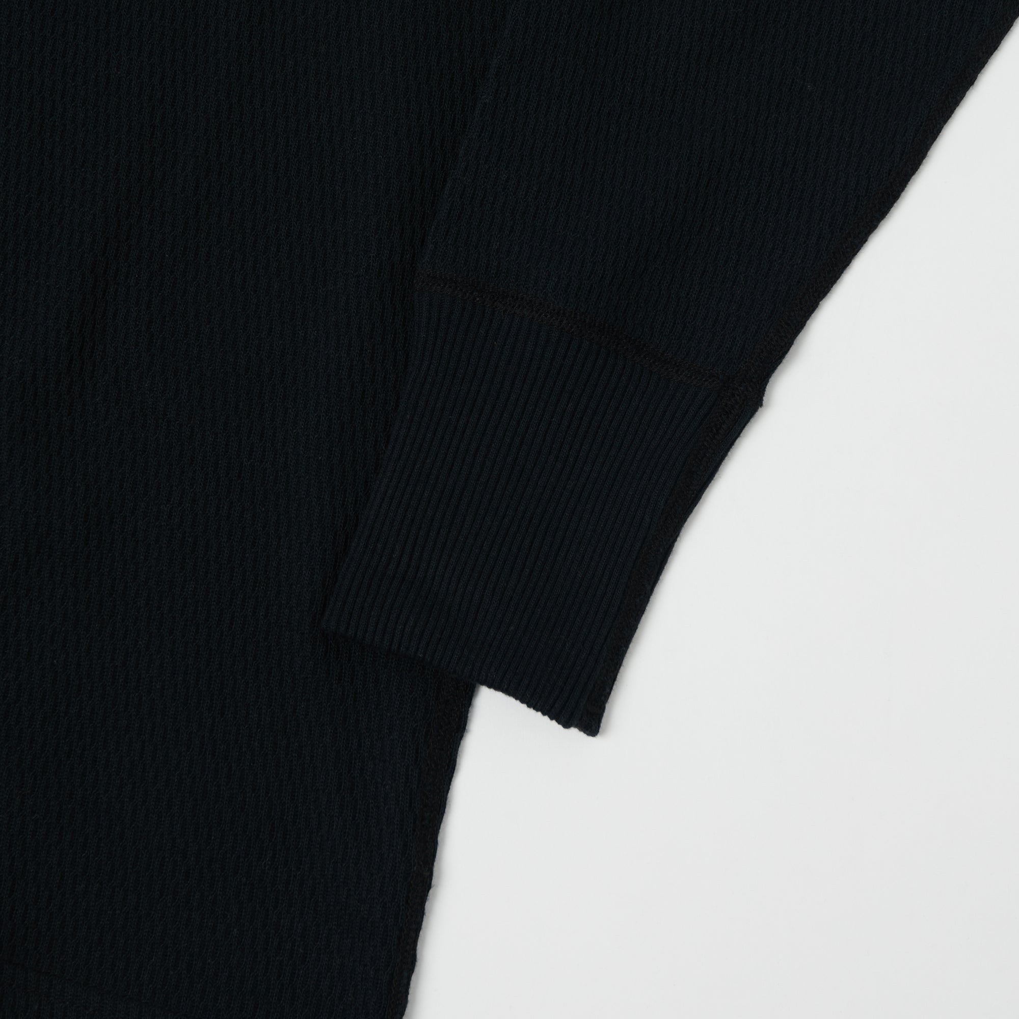 Warehouse & Co 5904 Waffle Knit Thermal Henley - Black