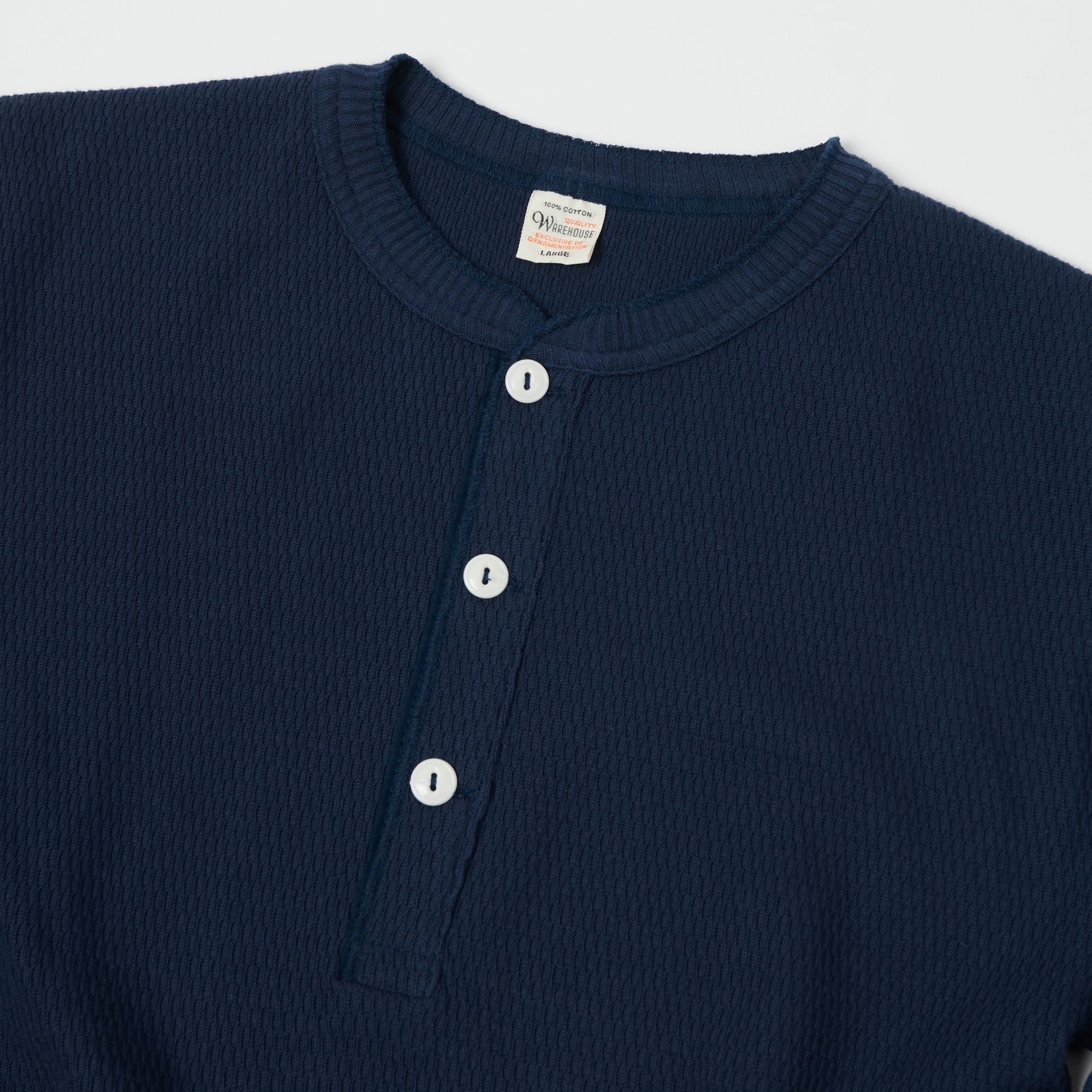Warehouse & Co 5904 Waffle Knit Thermal Henley - Navy – SON OF A STAG