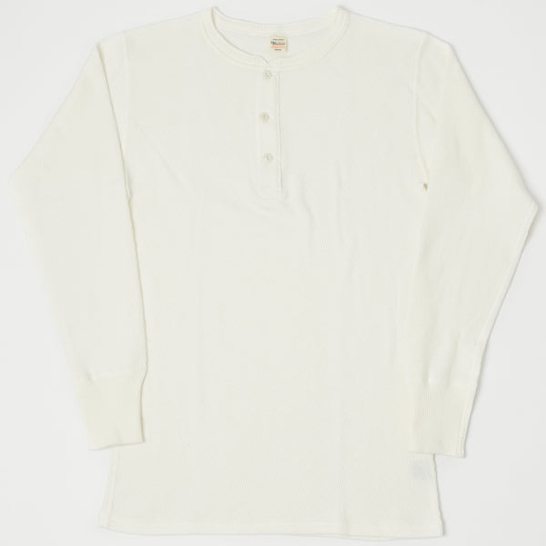 Warehouse & Co 5904 Waffle Knit Thermal Henley - Off White – SON