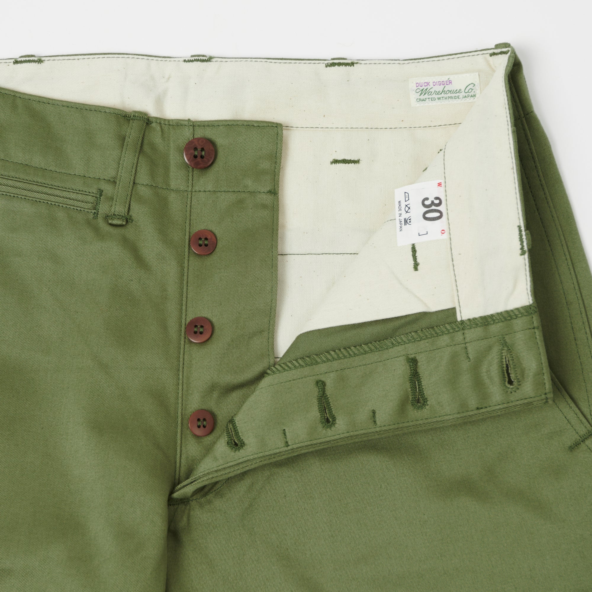 Warehouse & Co 1204 Duck Digger Chino Short - Green