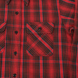 Warehouse 3104  Flannel Shirt 'C Pattern' - Red