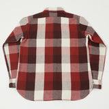 Warehouse & Co 3104 'D Pattern' Check Flannel Shirt - Dark Red