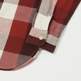 Warehouse & Co 3104 'D Pattern' Check Flannel Shirt - Dark Red