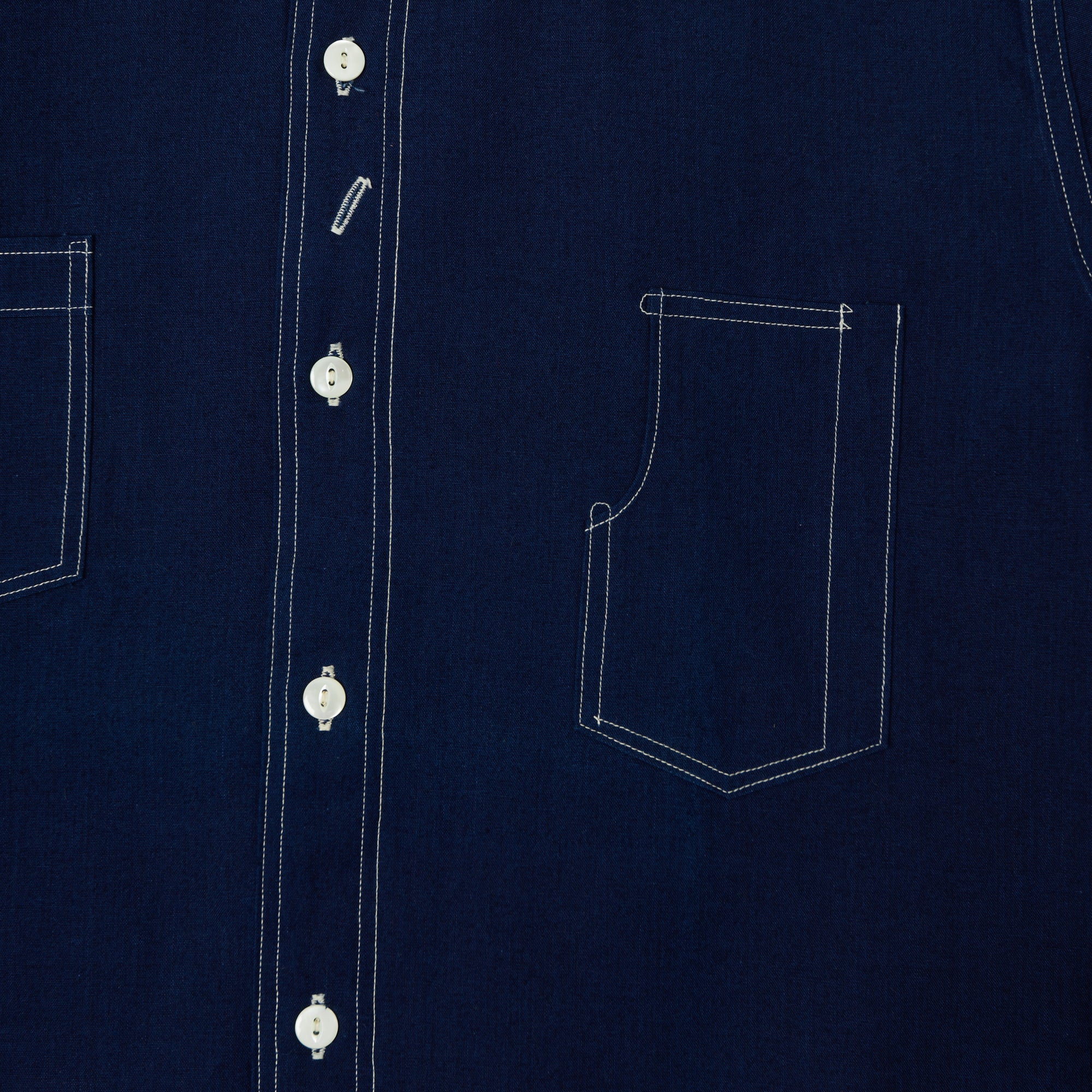 Warehouse & Co 3017 Duck Digger Engineer Chambray Shirt - Indigo