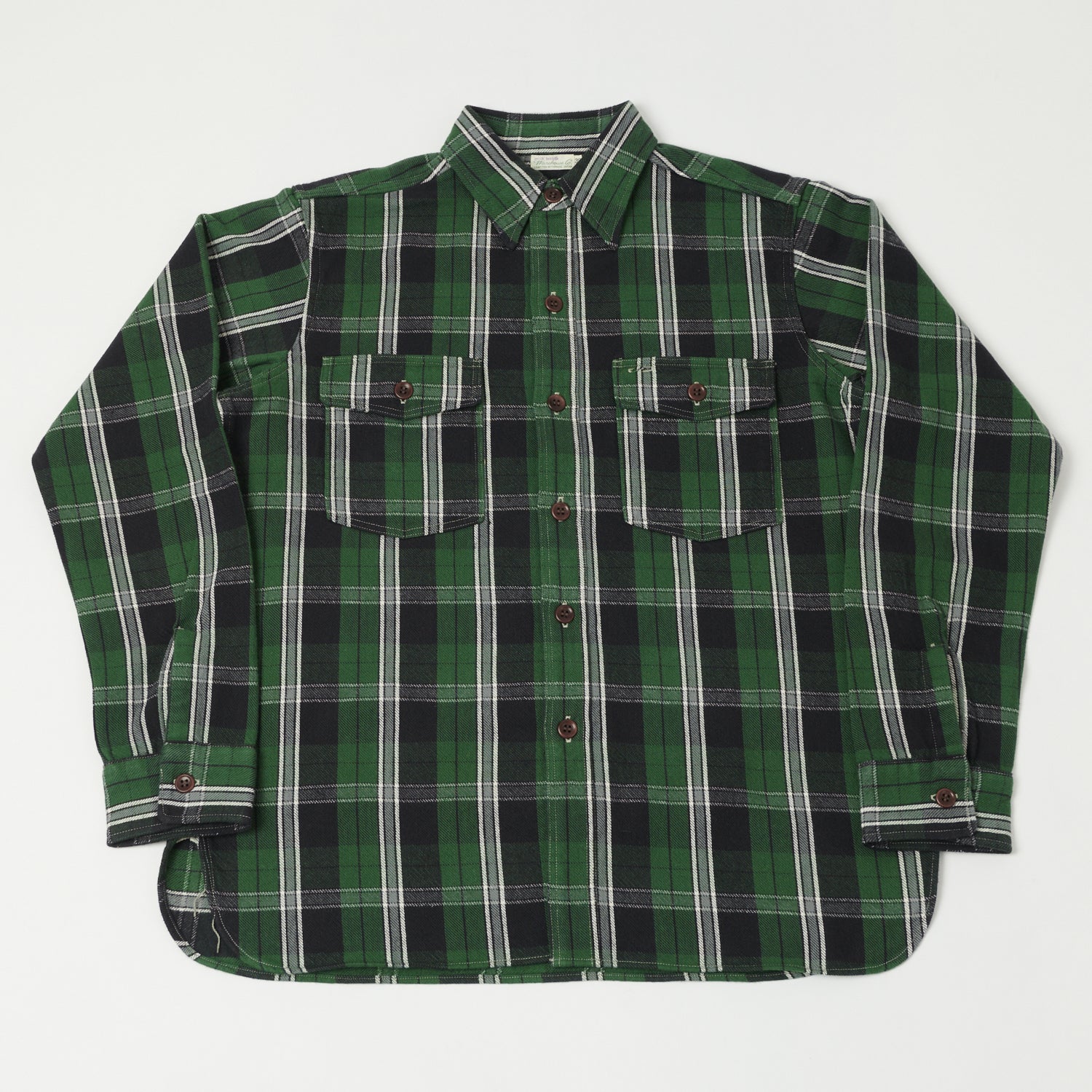 Warehouse & Co 3022 Duck Digger Plaid Flannel Shirt - Green